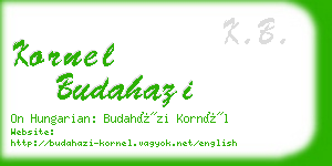 kornel budahazi business card